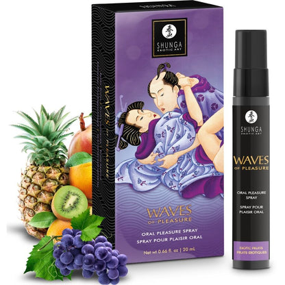Shunga Waves Pleasure suuseksiin tarkoitettu suihke - eksoottiset hedelmät - 20 ml