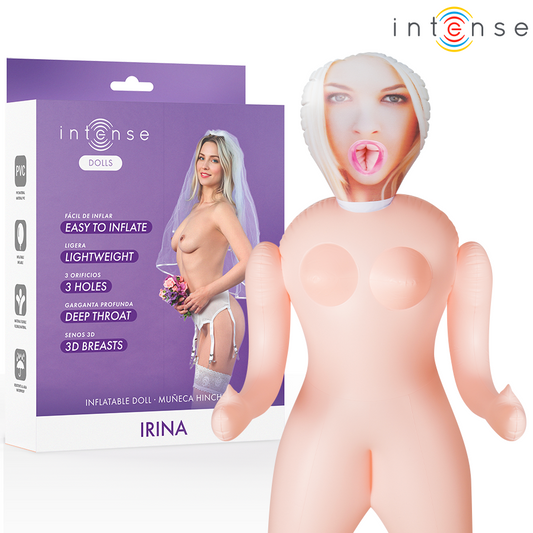 Intense Dolls Irina puhallettava seksinukke kolmella aukolla