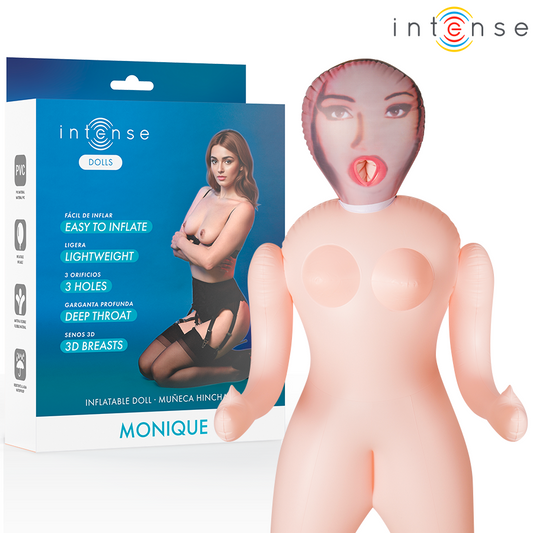 Intense Dolls Monique puhallettava seksinukke kolmella aukolla