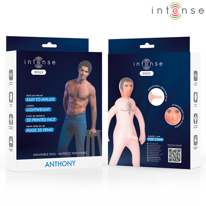 Intense Dolls Anthony puhallettava seksinukke 3D-peniksellä