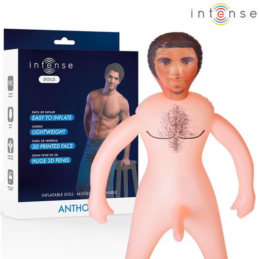Intense Dolls Anthony puhallettava seksinukke 3D-peniksellä