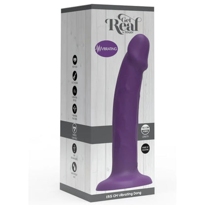 Get Real realistinen värisevä silikonidildo - violetti - 19,5 cm