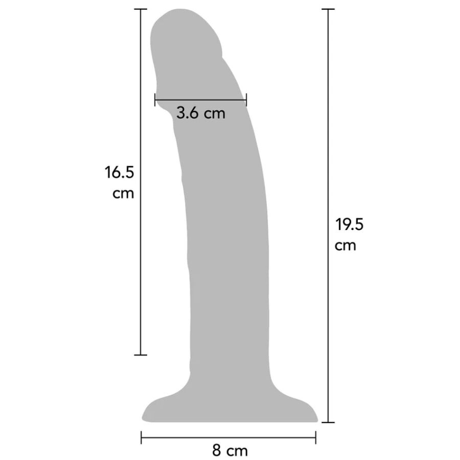 Get Real realistinen värisevä silikonidildo - läpinäkyvä - 19,5 cm