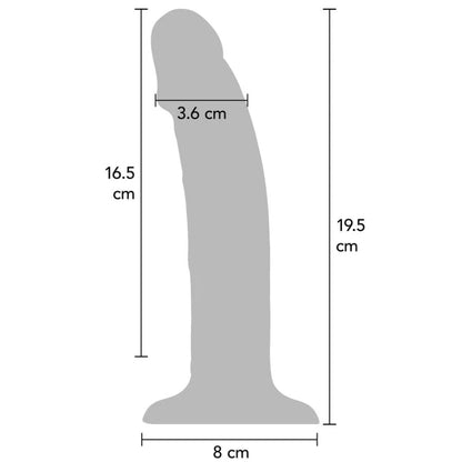 Get Real realistinen värisevä silikonidildo - läpinäkyvä - 19,5 cm