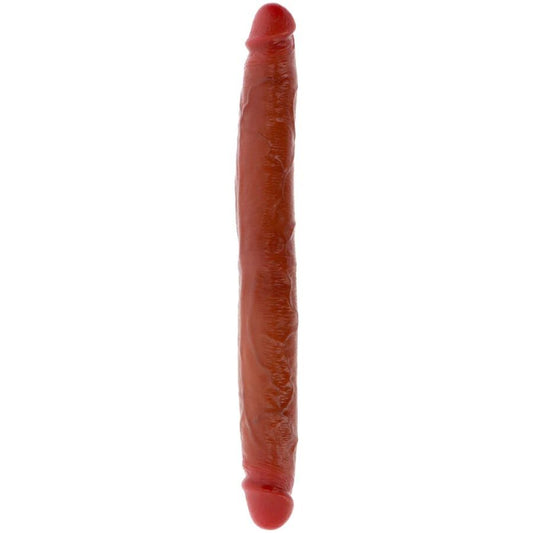 Get Real kaksipäinen silikonidildo - karamelli - 35 cm