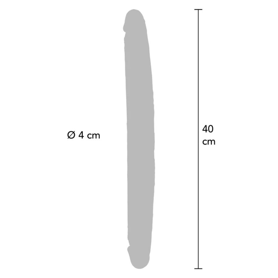 Get Real kaksipäinen silikonidildo - karamelli - 40 cm