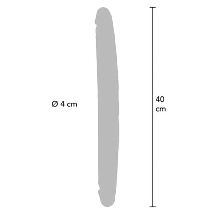 Get Real kaksipäinen silikonidildo - karamelli - 40 cm
