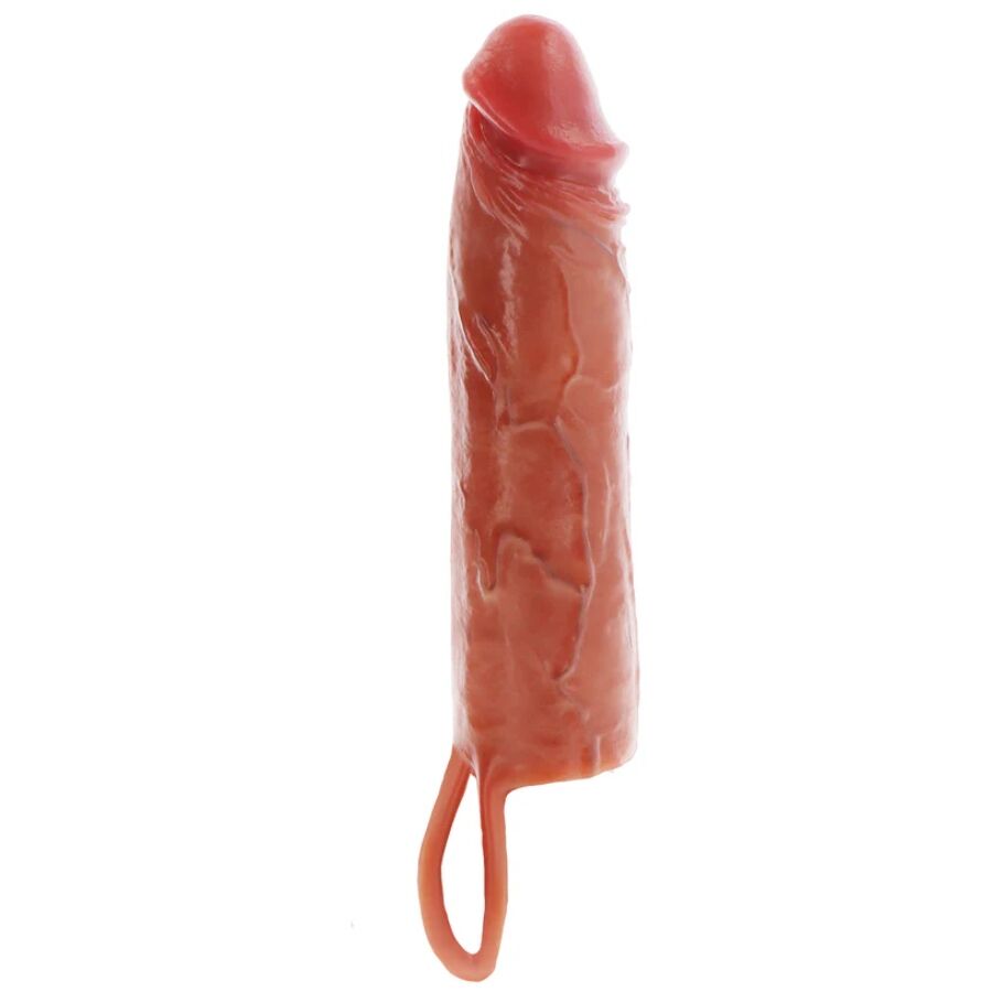 Get Real Hydrated Skin silikoninen penisholkki - karamelli - 20 cm