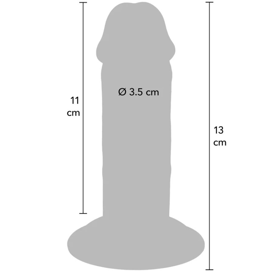 Get Real Deluxe paksu kaksikerroksinen TPE-dildo - 13 cm
