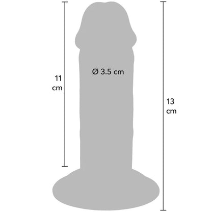Get Real Deluxe paksu kaksikerroksinen TPE-dildo - 13 cm