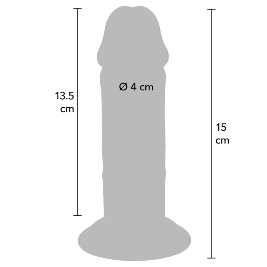 Get Real Deluxe paksu kaksikerroksinen TPE-dildo - 15 cm