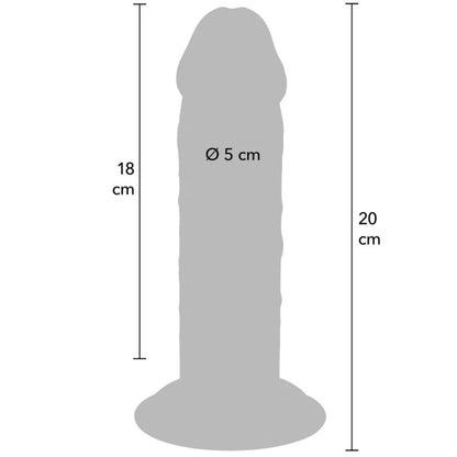 Get Real Deluxe paksu kaksikerroksinen TPE-dildo - 20 cm