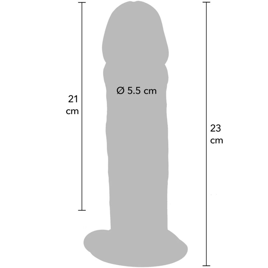 Get Real Deluxe paksu kaksikerroksinen TPE-dildo - 23 cm