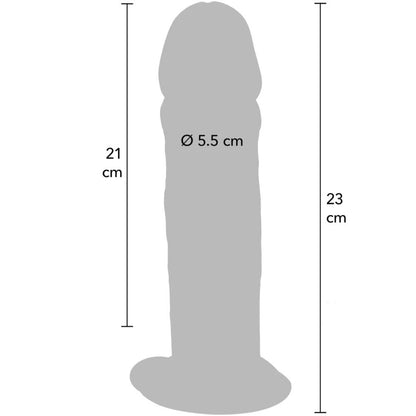 Get Real Deluxe paksu kaksikerroksinen TPE-dildo - 23 cm