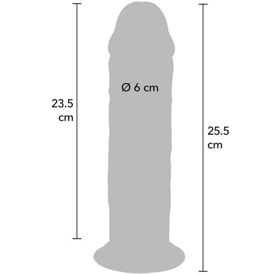 Get Real Deluxe paksu kaksikerroksinen TPE-dildo - 25,5 cm