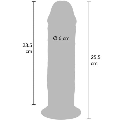 Get Real Deluxe paksu kaksikerroksinen TPE-dildo - 25,5 cm