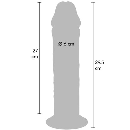 Get Real Deluxe paksu kaksikerroksinen TPE-dildo - 29,5 cm