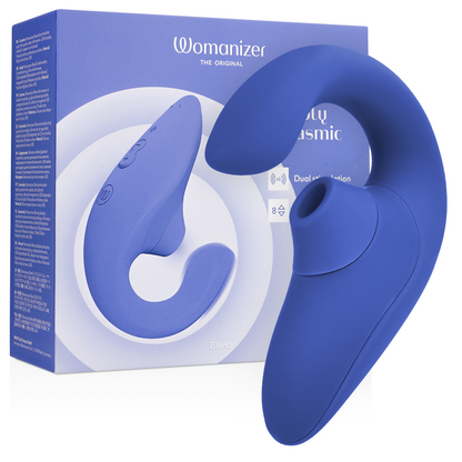 Womanizer Blend rabbit-vibraattori, kirkas sininen