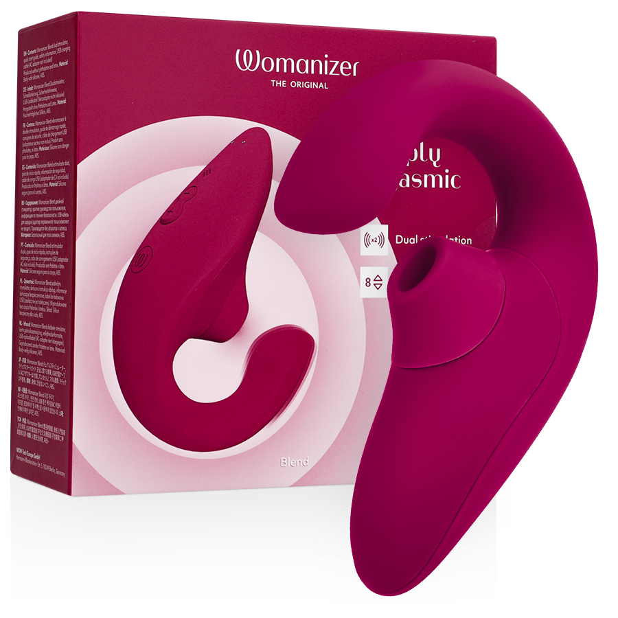 Womanizer Blend rabbit-vibraattori, kirkas pinkki