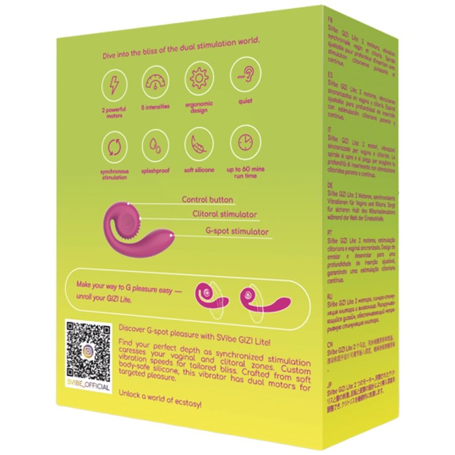 Snail Vibe Gizi Lite G-piste- ja klitorisvibraattori - pinkki
