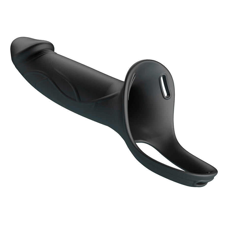 Pretty Love London yleisvaljaat ja silikoninen strap-on-dildo - musta - 16,8 cm
