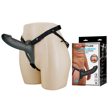 Pretty Love London yleisvaljaat ja silikoninen strap-on-dildo - musta - 16,8 cm