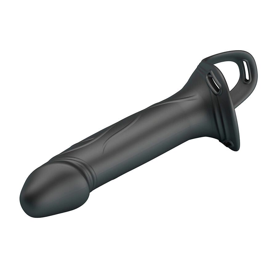 Pretty Love London yleisvaljaat ja silikoninen strap-on-dildo - musta - 16,8 cm