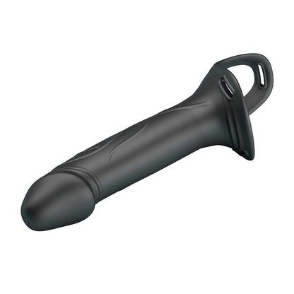 Pretty Love London yleisvaljaat ja silikoninen strap-on-dildo - musta - 16,8 cm