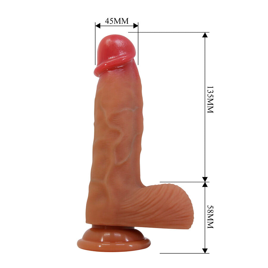 Pretty Love Duvall realistinen dildo imukupilla - 19,3 cm - Ø 4,5 cm