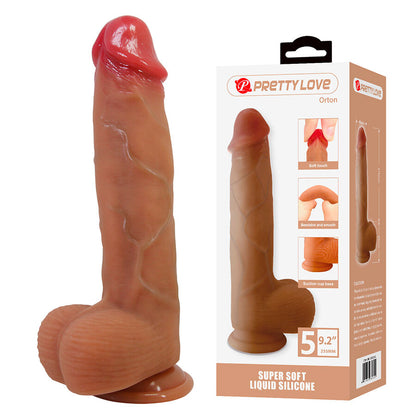Pretty Love Orton realistinen dildo imukupilla - 23,5 cm - Ø 4,9 cm
