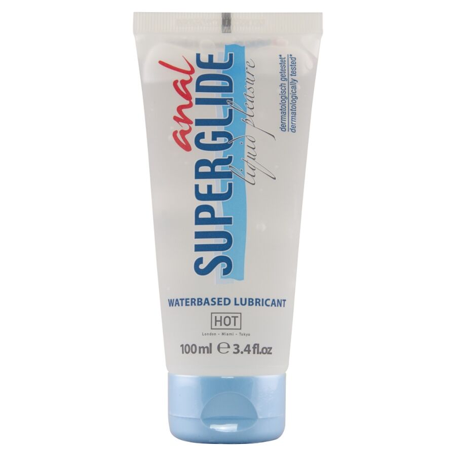 Hot Anal Superglide Liquid Pleasure vesipohjainen liukuvoide - 100 ml