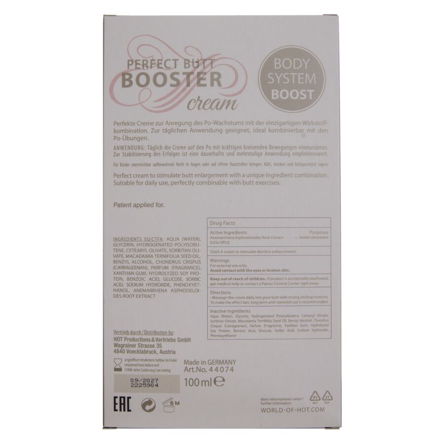 Hot XXL Booty Booster vartalovoide - 100 ml