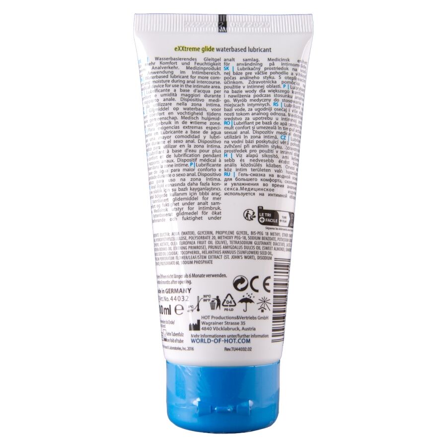 Hot Exxtreme Glide vesipohjainen liukuvoide Comfort Oil A+ -öljyllä - 100 ml