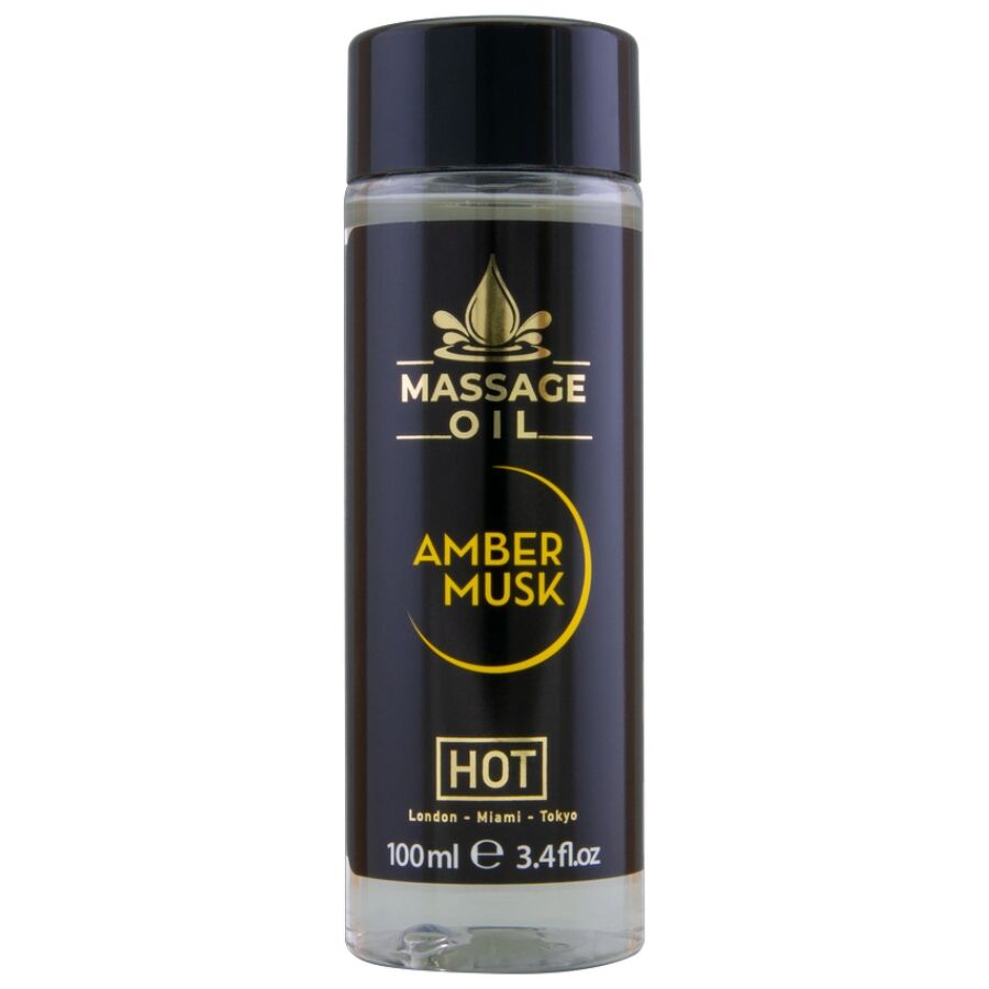 Hot Amber & Musk hierontaöljy - meripihka/myski - 100 ml