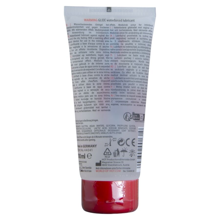 Hot Warming Glide Liquid Pleasure lämmittävä vesipohjainen liukuvoide - 100 ml