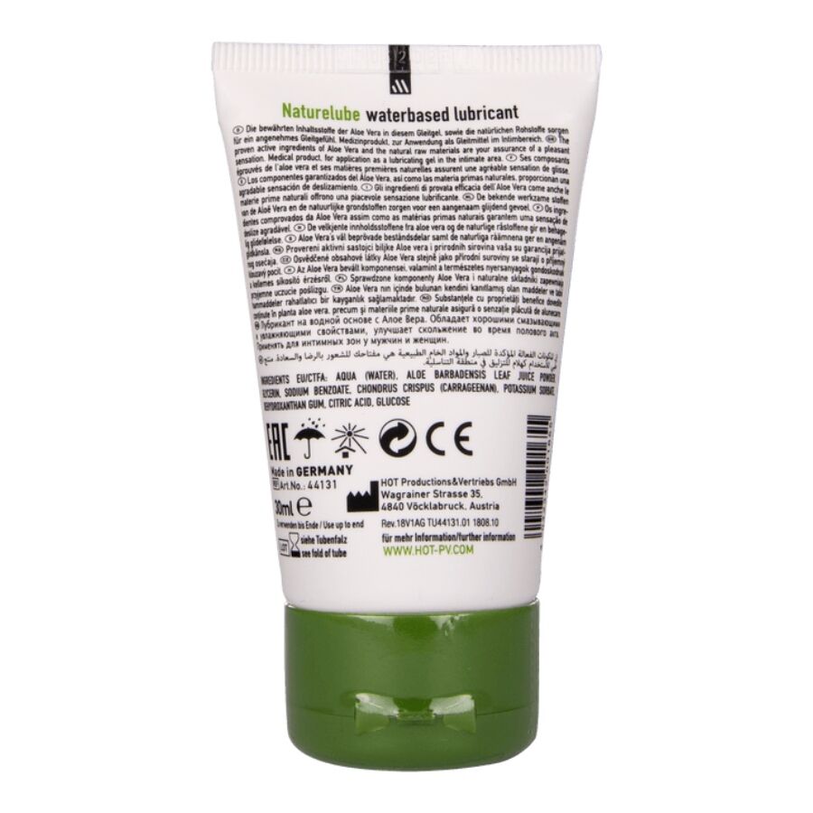 Hot Nature Lube vesipohjainen aloe vera -liukuvoide - 30 ml