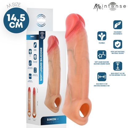 Mr Intense Simon silikoninen penisholkki M - 14,5 cm - Ø 4 cm