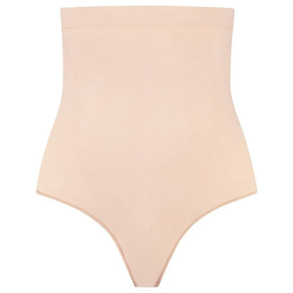 BYE-BRA - Soft Touch saumattomat korkeavyötäröiset stringit - beige - XL