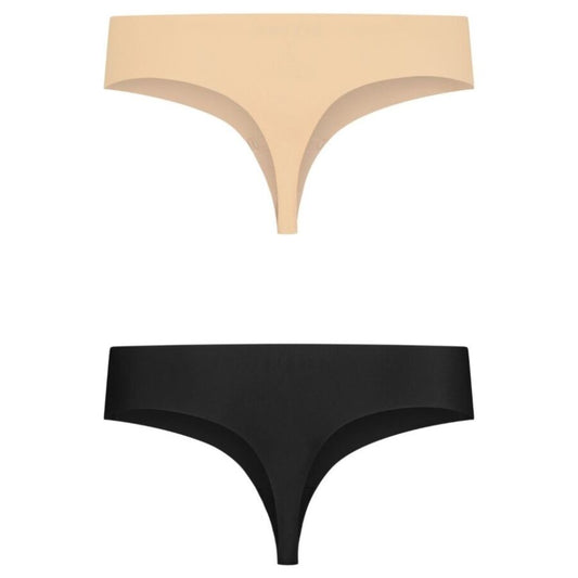 BYE-BRA - Invisible stringit - beige/musta - 2 kpl - L