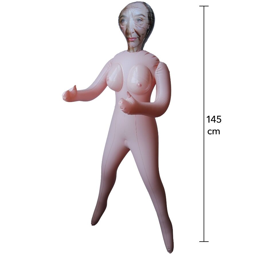 Hidden Desire Horny Granny puhallettava seksinukke - 145 cm