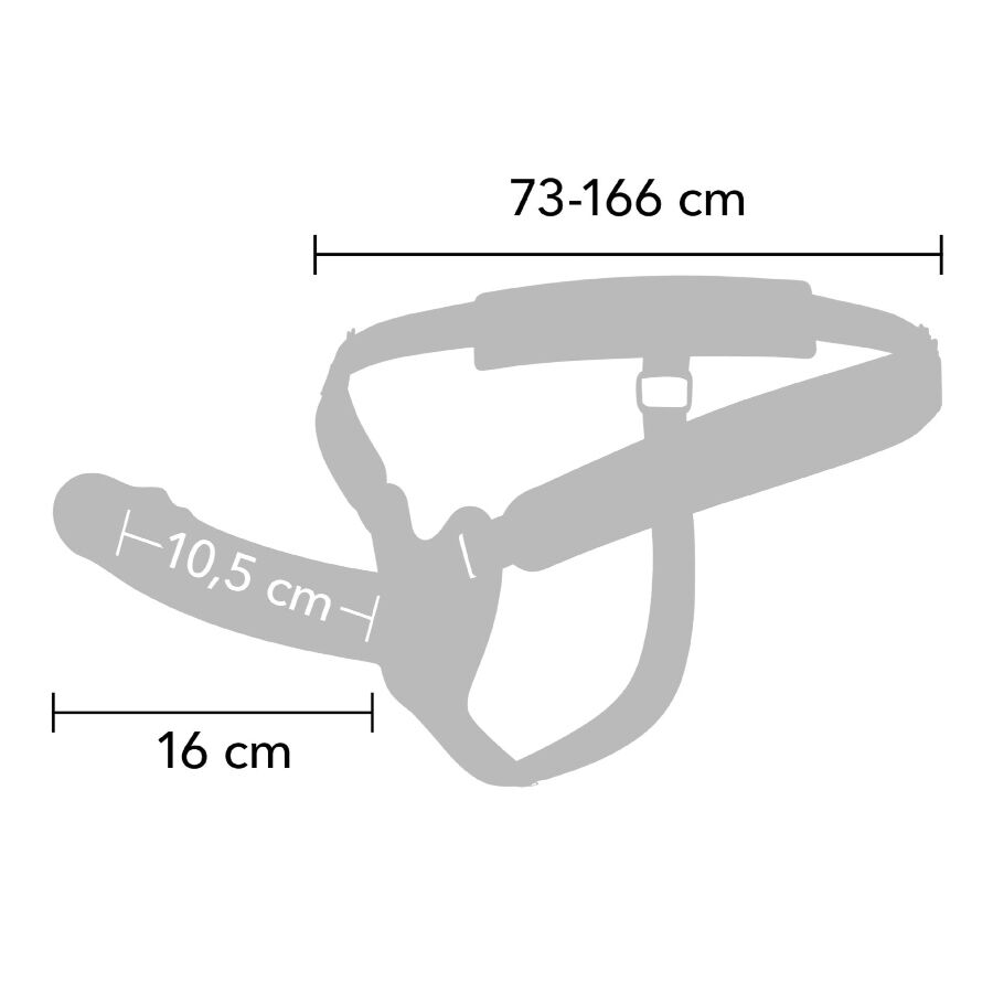 Hidden Desire Inferno värisevä strap-on-penisholkki - 16 cm