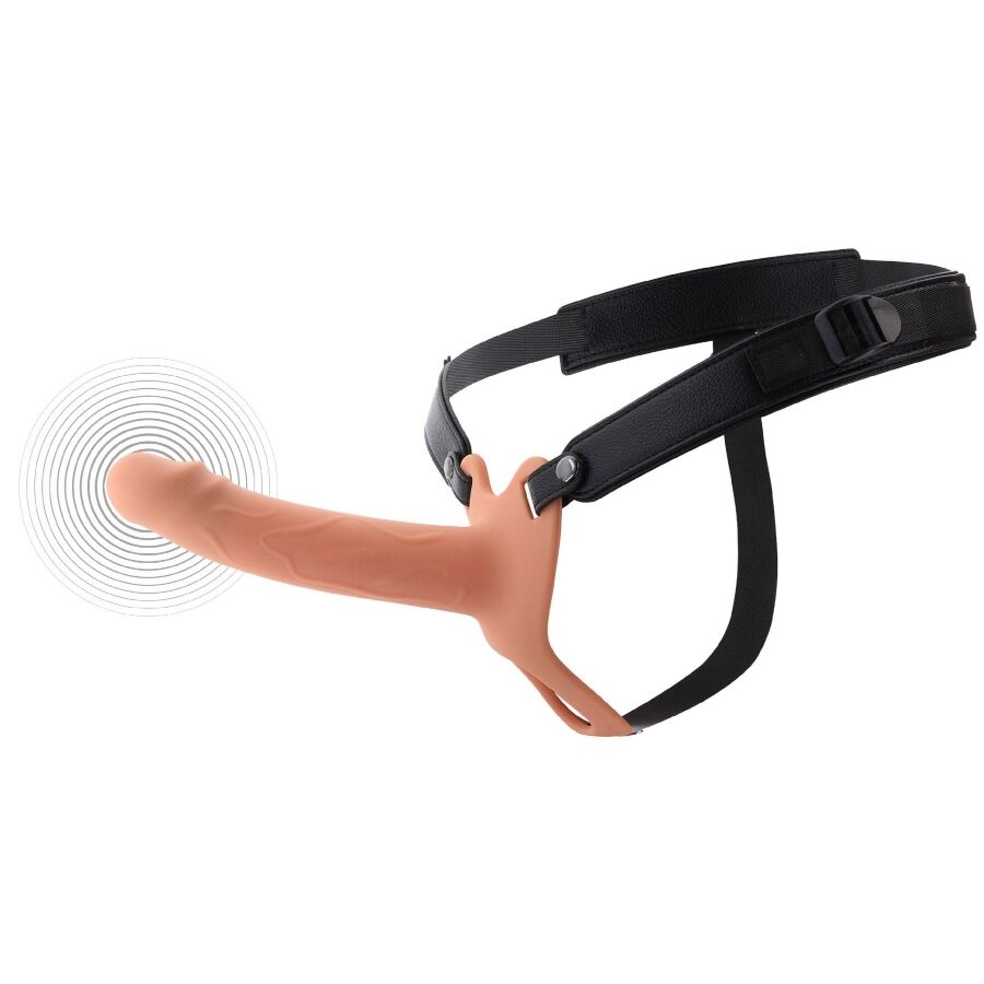 Hidden Desire Inferno värisevä strap-on-penisholkki - 18 cm