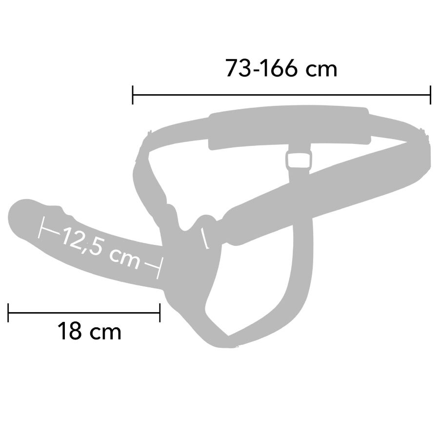 Hidden Desire Inferno värisevä strap-on-penisholkki - 18 cm