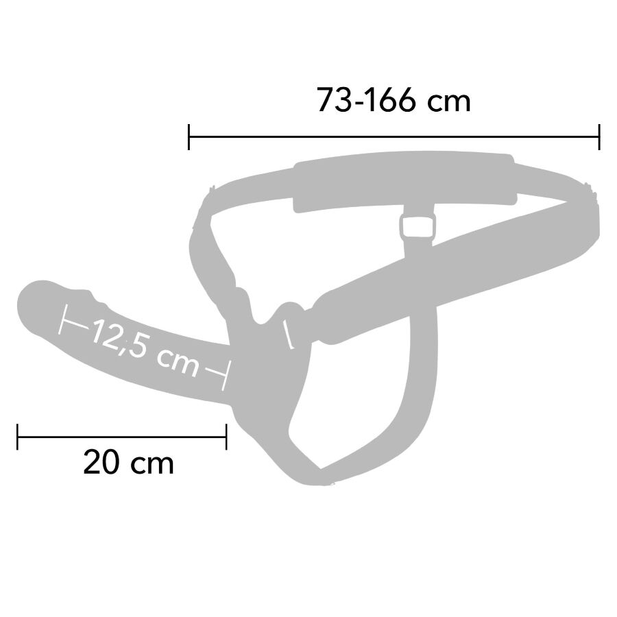 Hidden Desire Inferno strap-on-penisholkki - 20 cm