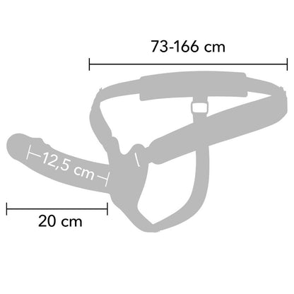 Hidden Desire Inferno värisevä strap-on-penisholkki - 20 cm