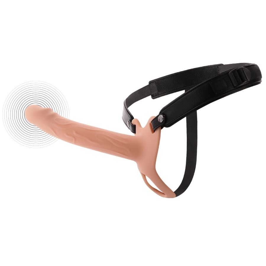 Hidden Desire Inferno värisevä strap-on-penisholkki - 20 cm