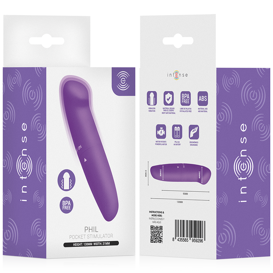 Intense Phil G-pistevibraattori - violetti - 13 cm