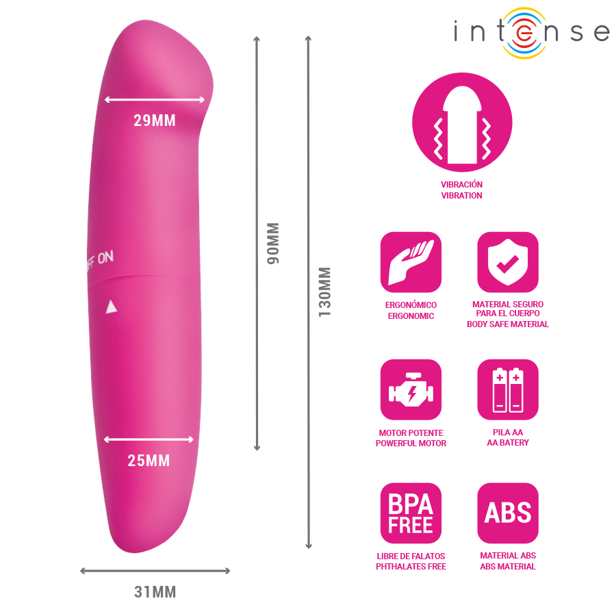 Intense Phil G-pistevibraattori - pinkki - 13 cm