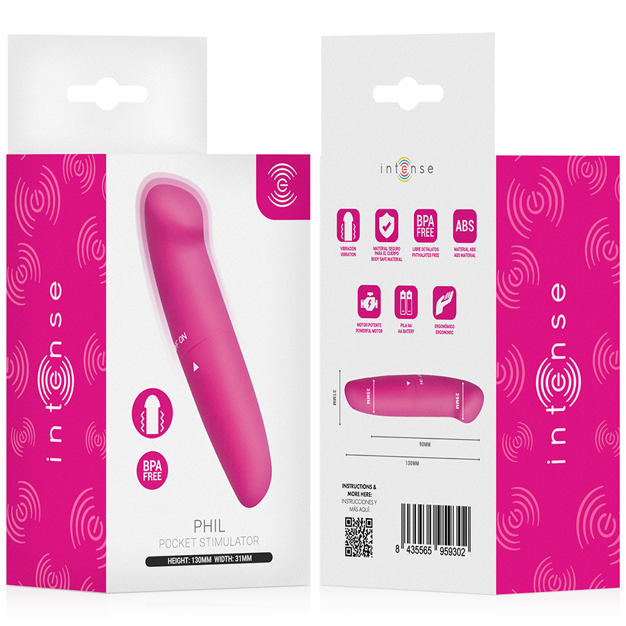 Intense Phil G-pistevibraattori - pinkki - 13 cm