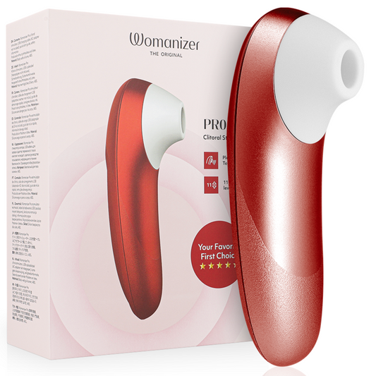 Womanizer Pro Vibrant klitoriskiihotin, viininpunainen